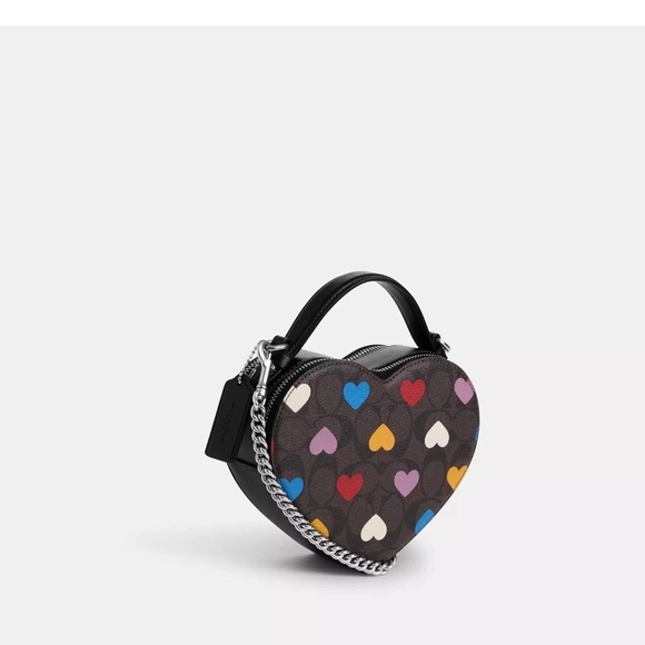 Coach NWT Heart Crossbody Silver/ Metallic Hearts CPO22 - Picture 7 of 7